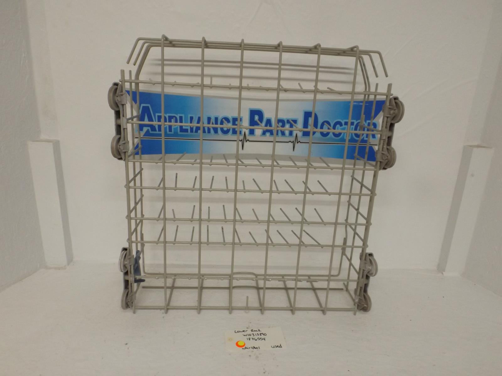 Whirlpool Dishwasher W10315890 1876554 Lower Rack Used Whirlpool Dishwasher W10315890 1876554 Lower Rack Used